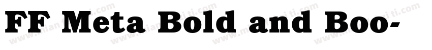 FF Meta Bold and Boo字体转换
